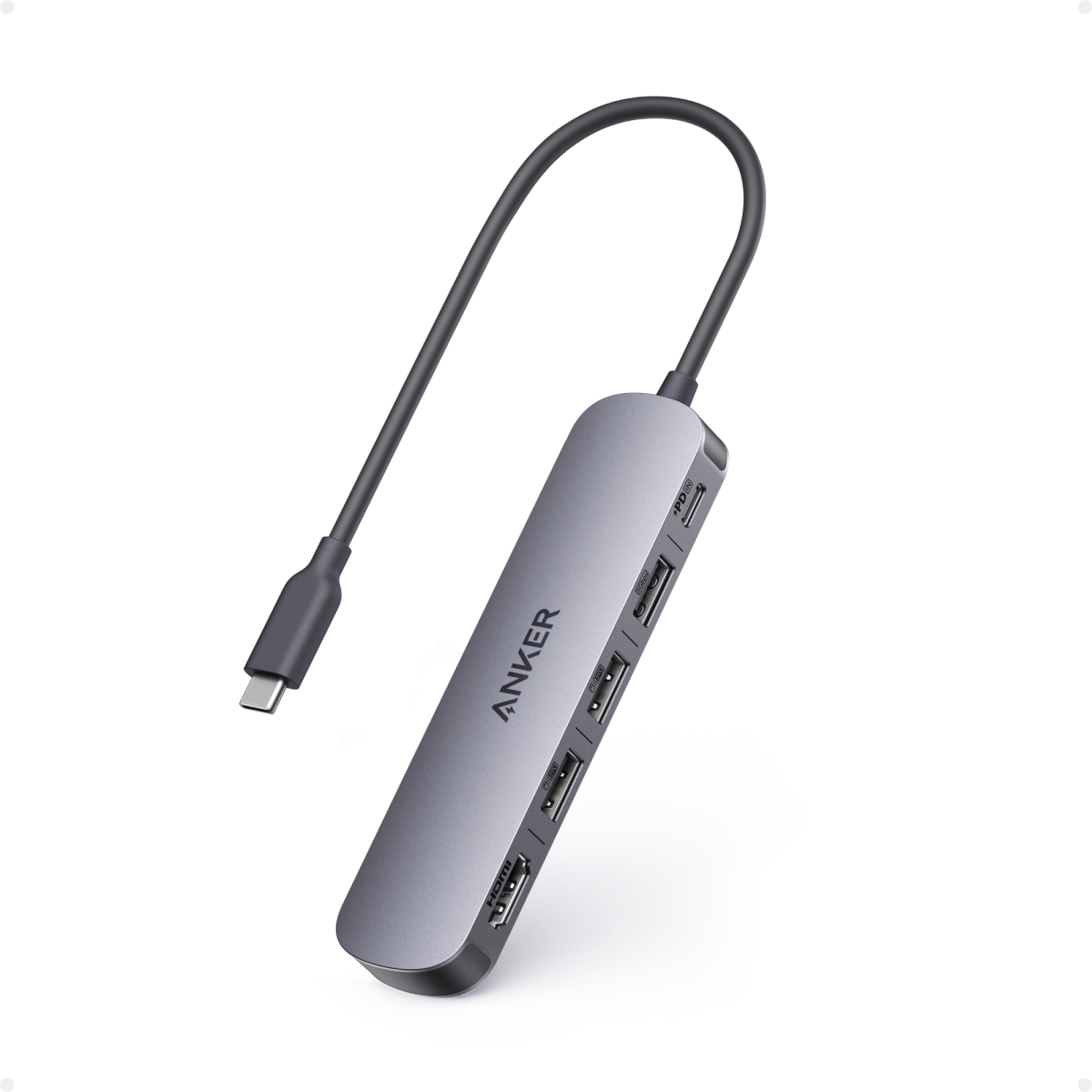 Anker USB-C Hub (5-in-1, 4K HDMI) Gray 