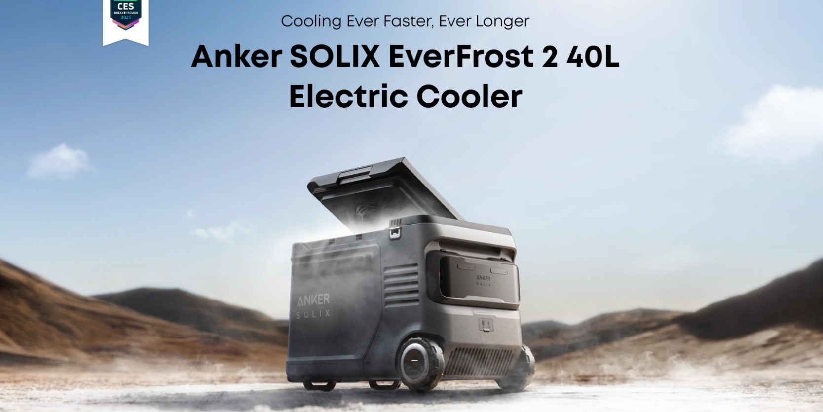 Anker SOLIX EverFrost 2 40L Electric Cooler - Gray